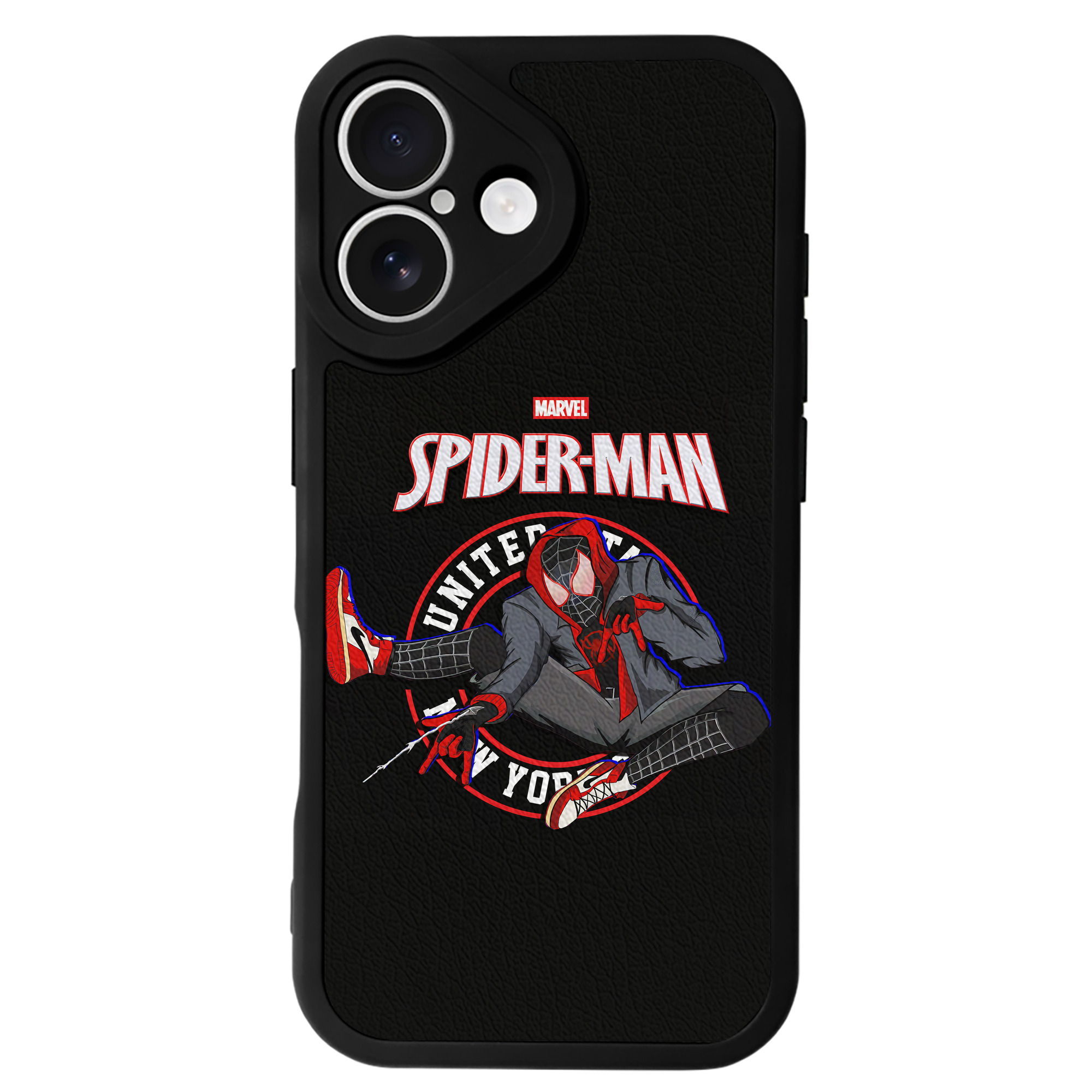 Spider Man スパイダーマン 【iPhone 16シリーズ対応】シリコンスマホケース（レザー調） 材質：シリコン